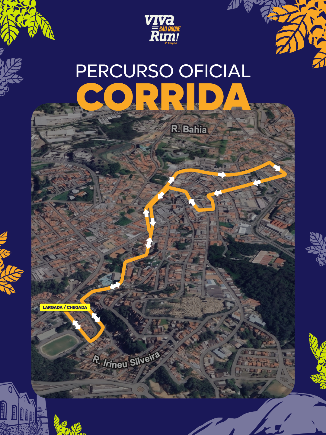 Percurso corrida Viva São Roque Run 2026